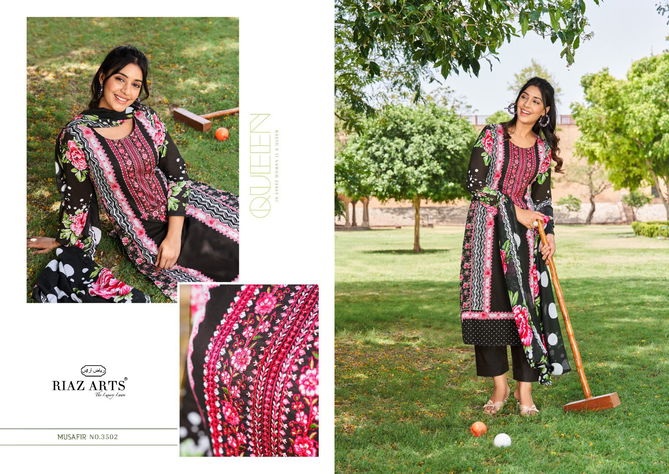 Musafir Vol 8 By Riaz Arts Digital Printed Karachi Cotton Dress Material Wholesale Online
